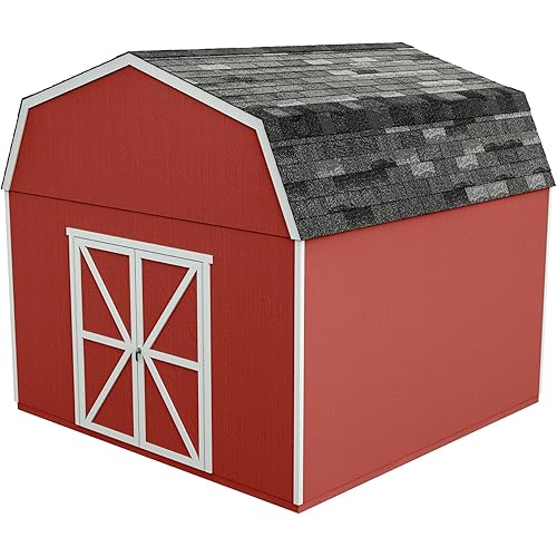 Handy Home Products Hudson 12x12 Do-it-Yourself Wooden Storage Shed with Floor Kit- Does not Include Paint or Roofing Shingles