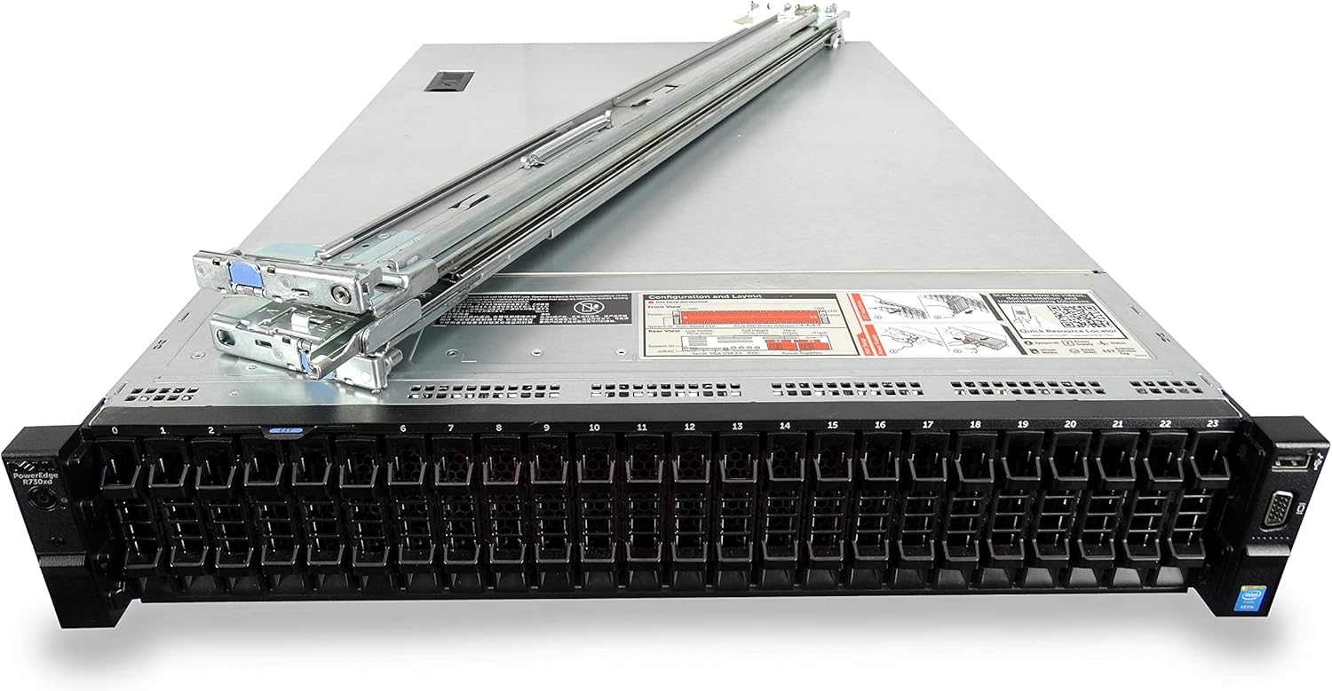 Dell PowerEdge R730xd 24 Bay SFF 2U Server 2X Intel Xeon-2640 V4 2.4GHz 10C 32GB DDR4 H730p 8X 900GB 10K SAS 2.5 12Gbps Hard Drive X520/i350 3 Year Onsite NBD Warranty Rails Included (Renewed)