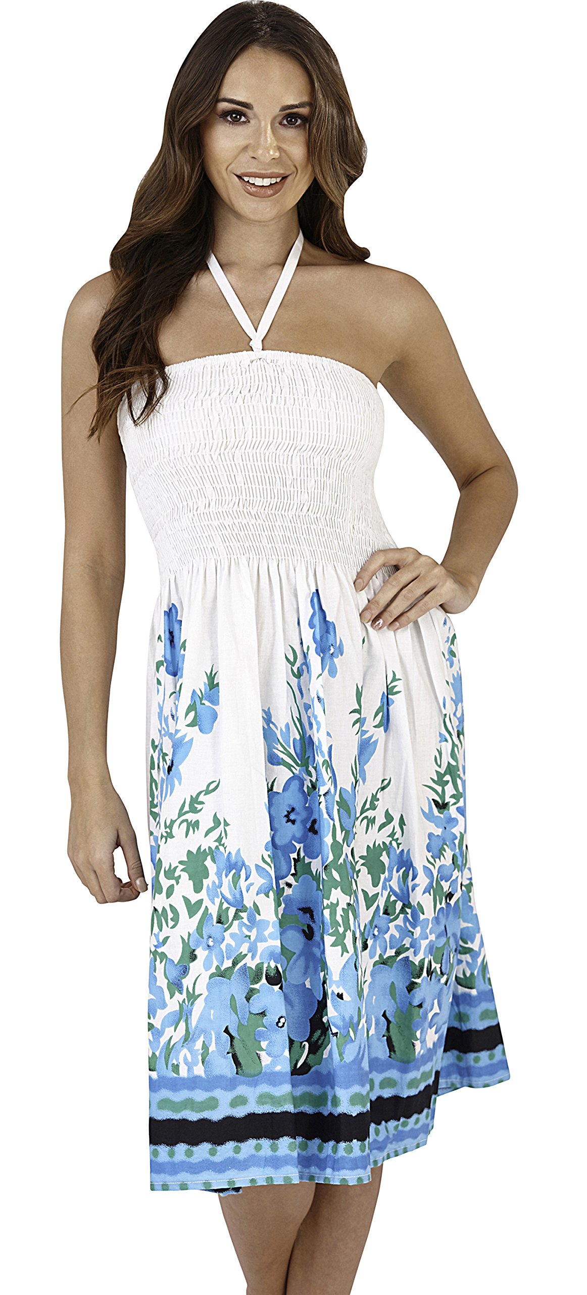 white christmas dresses Yellow Cotton Bandeau Midi Dress – Mint Velvet main image 1