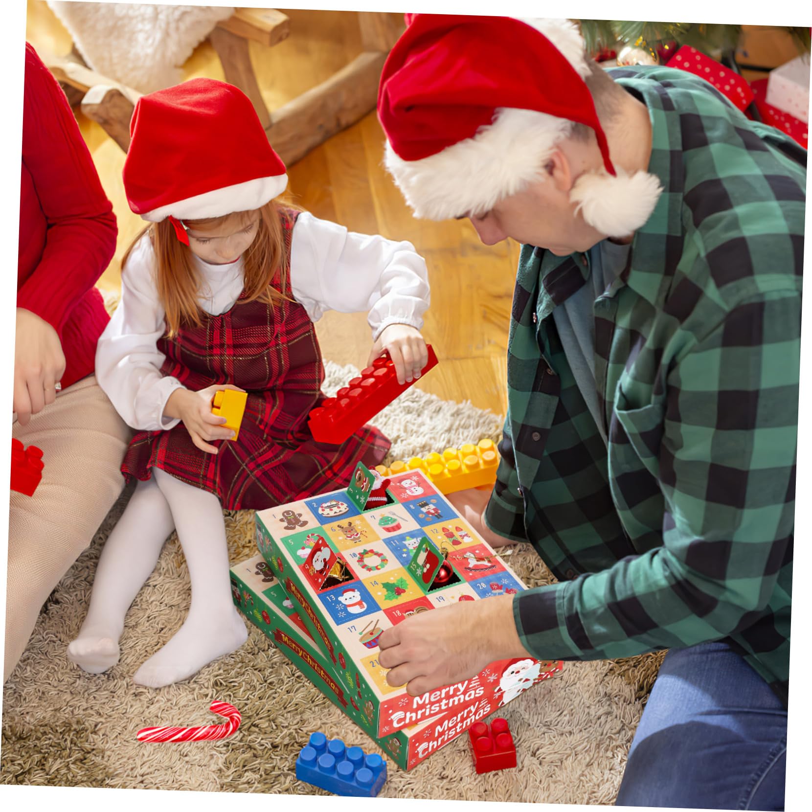 Alipis 5pezzi Scatole Vuote di Carta per Calendario di Natale Scatole Regalo da Riempire per Vacanze del Calendario Avvento per Conto alla Rovescia di Natale