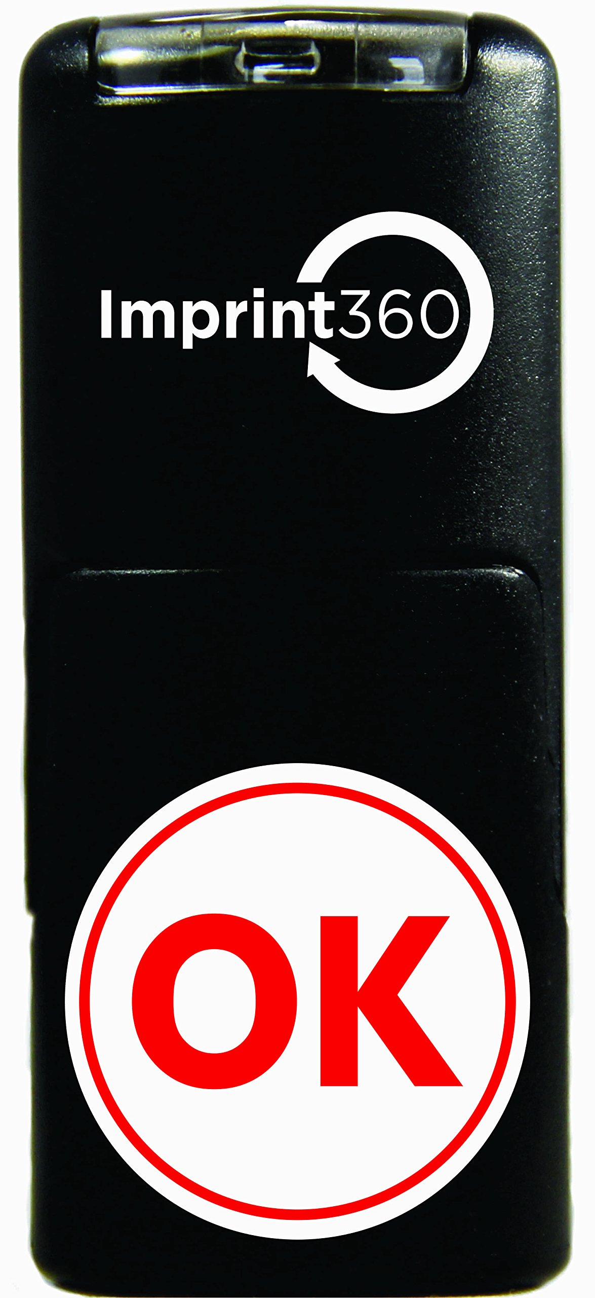 Tampon rond OK AS-IMP2003 avec encre rouge durable et zone d'impression de 1.6 cm