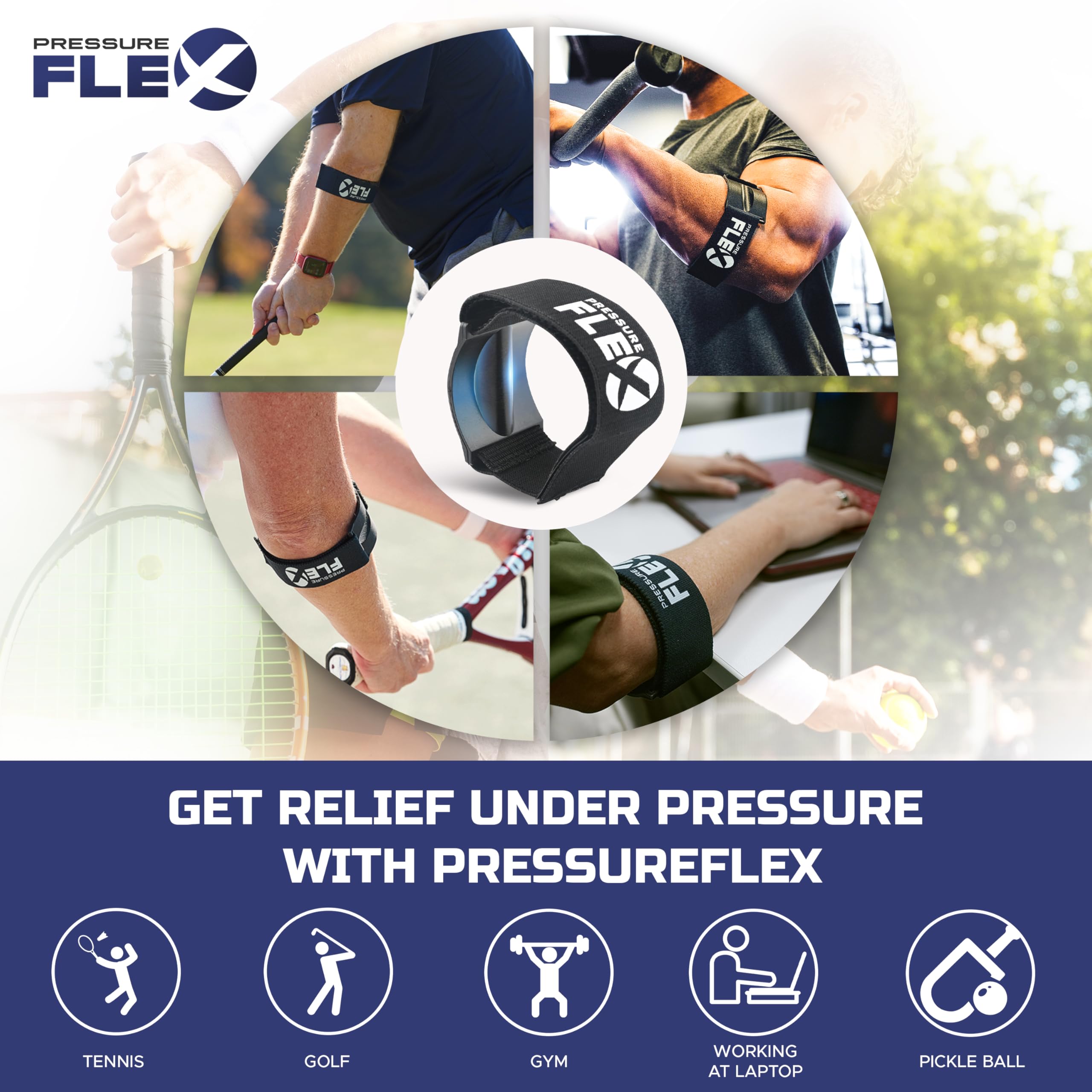 Codera para tendinitis y alivio del dolor de codo de tenista, cómoda correa de codo de golfista, para hombres y mujeres.