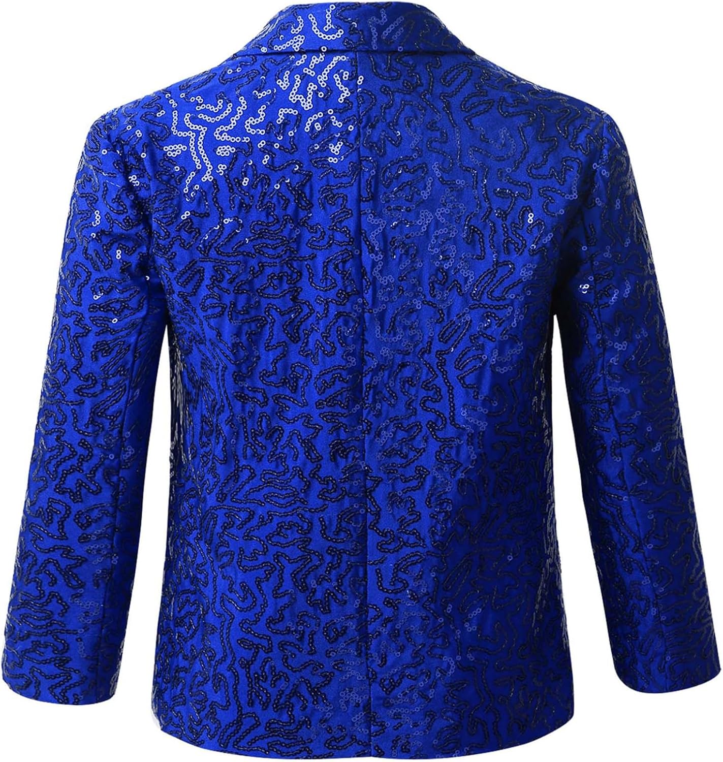 iiniim Boys Sparkly Blazer Sequin Satin Lapel Suit Coat