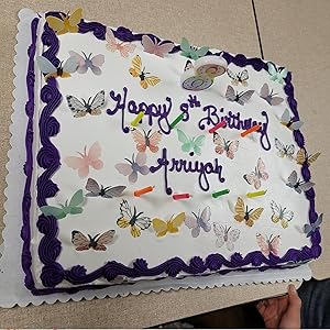 YOcity 72Pcs Edible Butterflies Cake Toppers Edible Butterfly Cupcake Toppers Wafer Paper Butterflies Edible Butterfly Cake Decorations for Wedding Birthday Party Cupcakes Decorating(Mix Color)