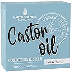Castor Oil Conditioner Bar for Hair Growth. Eco Friendly, Vegan, Color Safe, pH Balanced. Solid Conditioner Bar Equal To 3 Liquid Bottles. Zero Plastic, USA Made, Strengthening & Dry Hair Relief