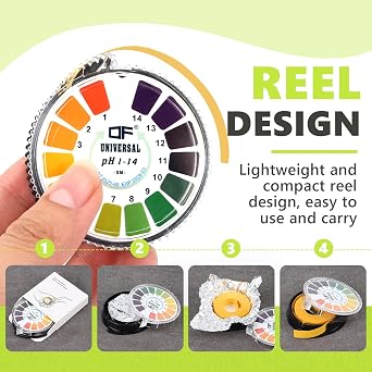 2 Rolls PH Test Strips Universal pH Test Paper PH Test Strips Measurement Full Range 0-14