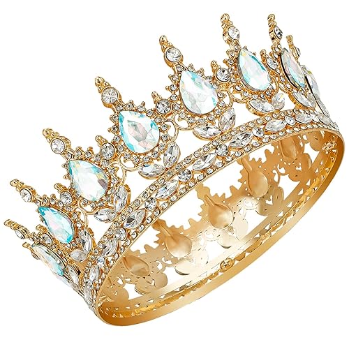 Aprince Tiaras de cristal de corona y tiara