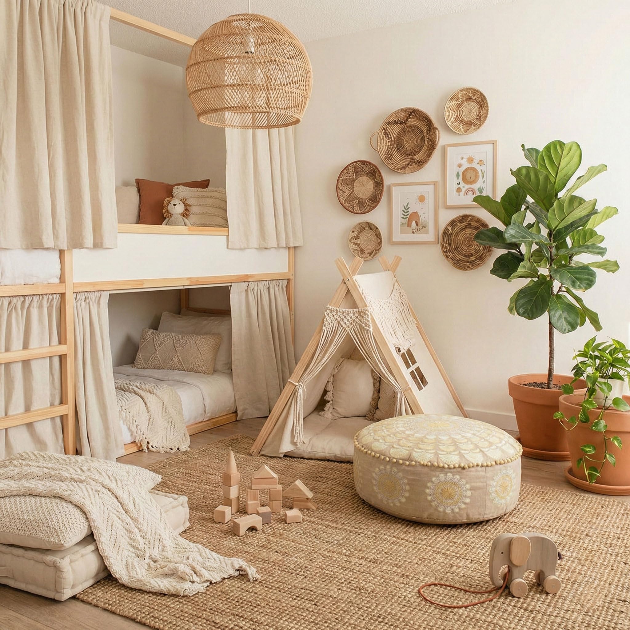 Mandala Life ART Fodera per cuscino da pavimento rotondo bohémien - 60x20 cm - 100% cotone - Custodia pouf per pouf per soggiorno, camera da letto, patio e altro (Beige, 60x20cm)