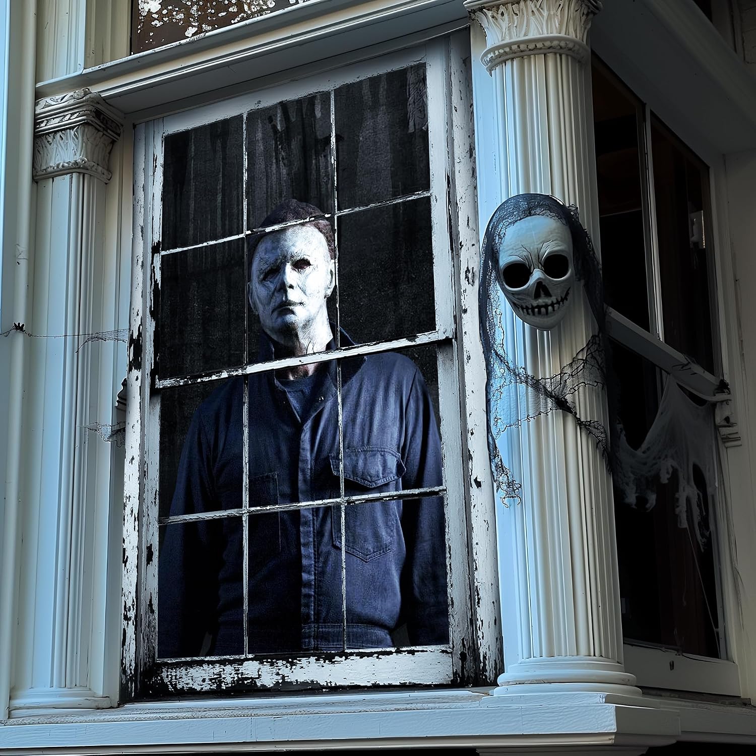 Halloween Horror Window and Door Cover, Scary Decoration for Home Party