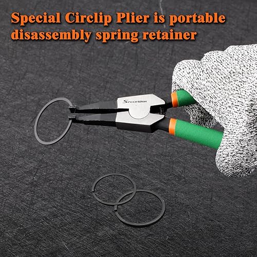 Miniatura 7 de SPEEDWOX Alicates de Anillo de Bloqueo de Punta de Ángulo Especial de 8 Pulgadas Alicates de Anillos de Retención para Remover e Instalar Anillos de