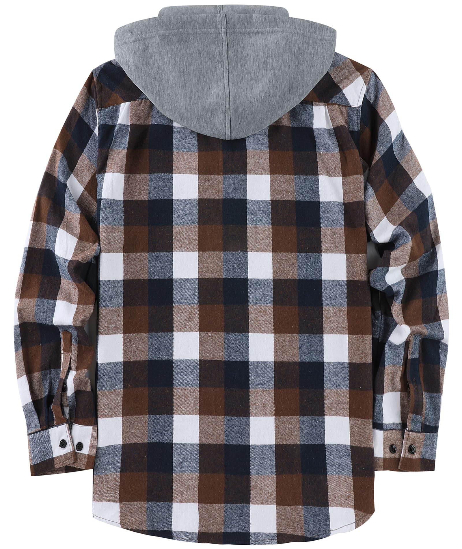 SwissWell Camicia Uomo Flanella Felpe Uomo Camicia a Quadri Manica Lunga Casual Camicia con Cappuccio M-3XL