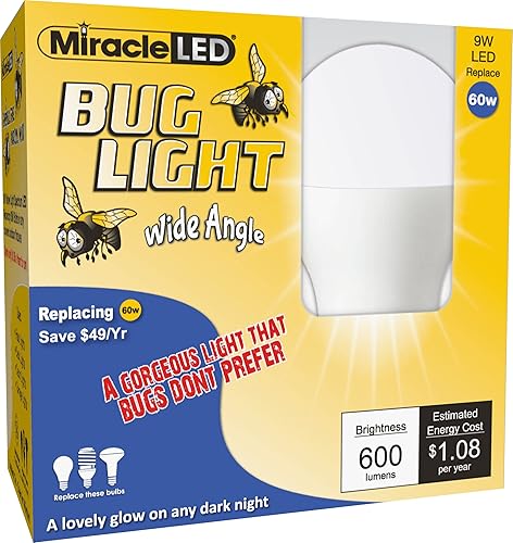 Miracle LED 601989 - Luz de plumón de 9 W, 2 unidades (paquete de 1), color ámbar