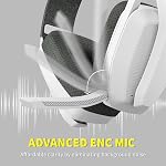 BINNUNE 7.1 Wireless Gaming Headset with Microphone for PS 4, PS 5, PC, NS, Mac, 2.4GHz Bluetooth Gaming Headphones with Crystal-Clear Mic, 63Hr Battery (Gray)