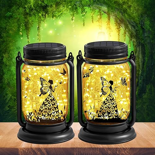 Miniatura 16 de Paquete de 2 linternas solares de colibrí para exteriores, regalos de Navidad, cumpleaños y día de la madre para mujeres, mamá, abuela, luces de