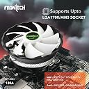 Frontech RGB CPU Cooler with Heatsink, 120mm Silent Fan, 1500 RPM, Hydraulic Bearing, 3-Pin 12V Connector, Supports Intel LGA 1700/1200/115x & AMD AM5/AM4 Sockets – (CPF-0004) gallery image
