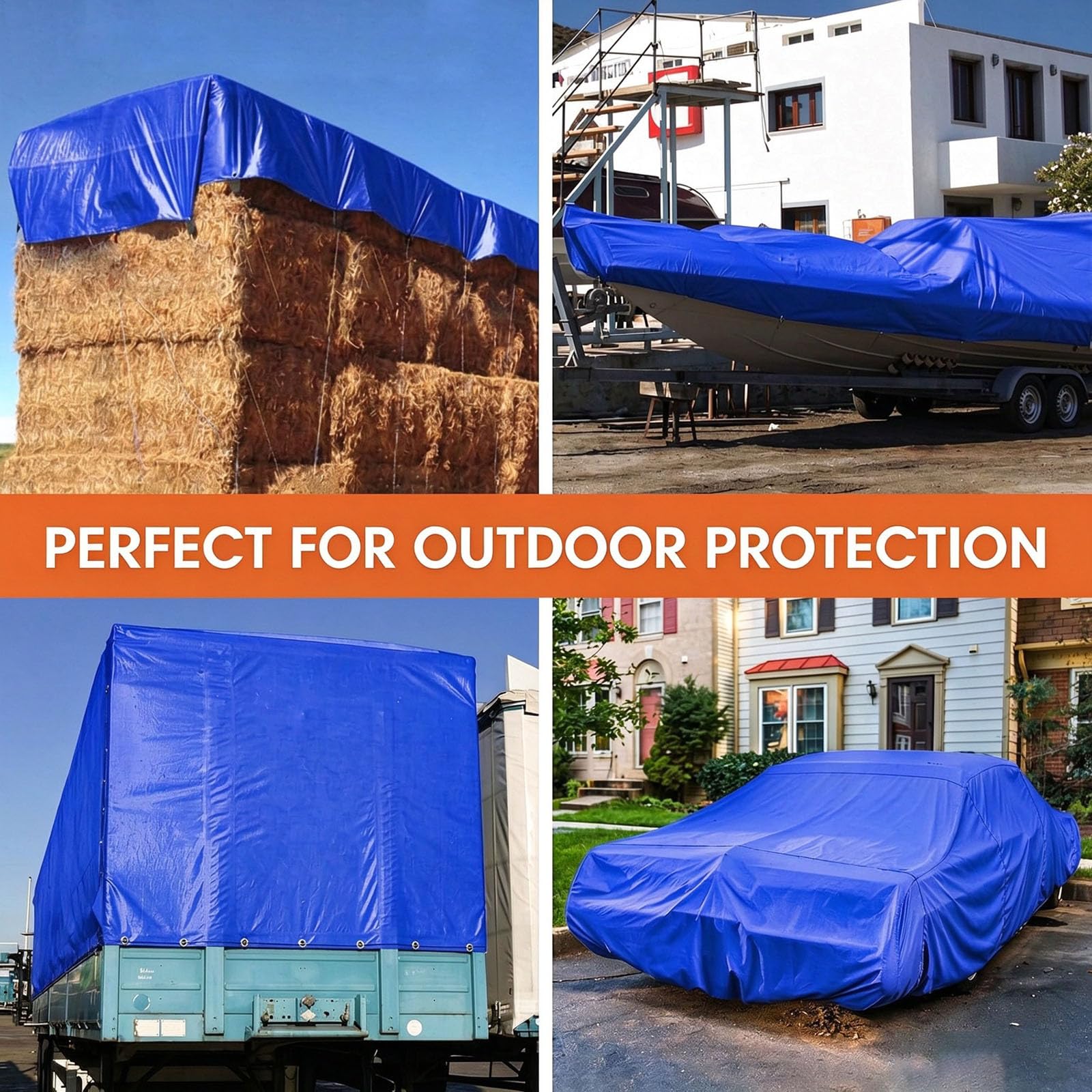Lona Impermeable Exterior,Toldo Reforzado Resistente a Los Rayos UV Moho