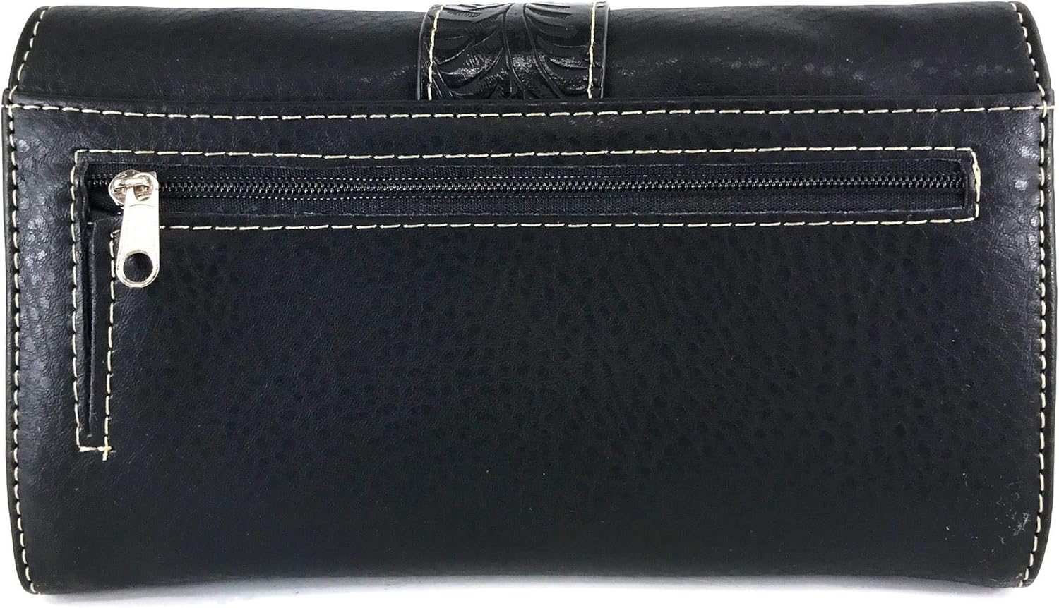 Zelris Western Country Floral Buckle Crossbody Trifold Fold Wallet