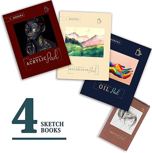 Miniatura 8 de Juego de pintura artística de lujo grande, kit de suministros de pintura artística profesional de 141 piezas con campo de aluminio y caballete de