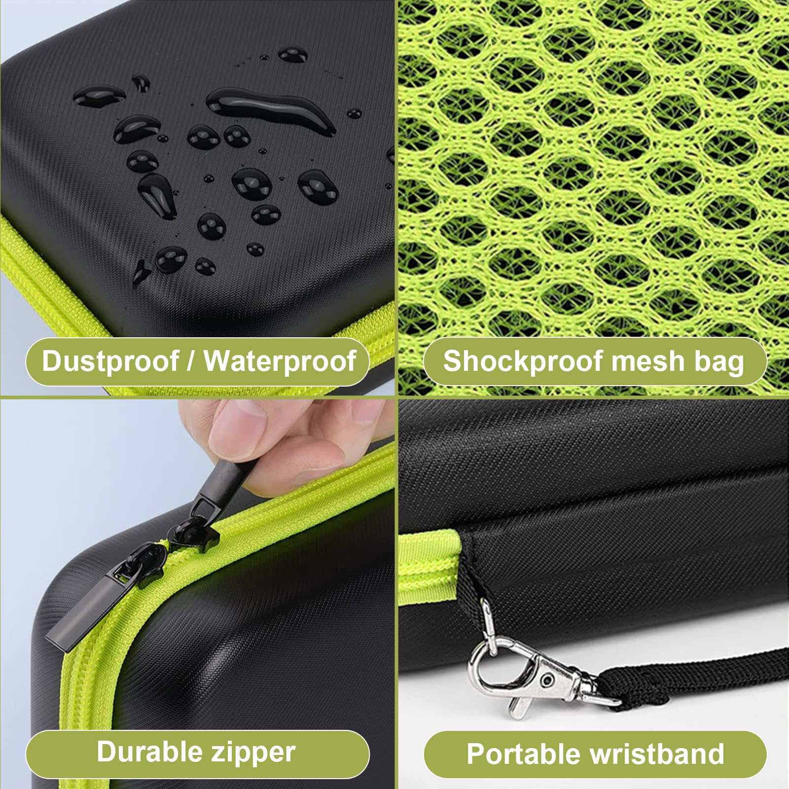 Tasche Case Etui für Philliips O Blade QP150/QP2530/QP2630/QP2520/Qp2724/QP2620, Harte Reise Tragetasche für Rasierer Trimmer Bartschneider mit Einer Klinge, grün, Nein