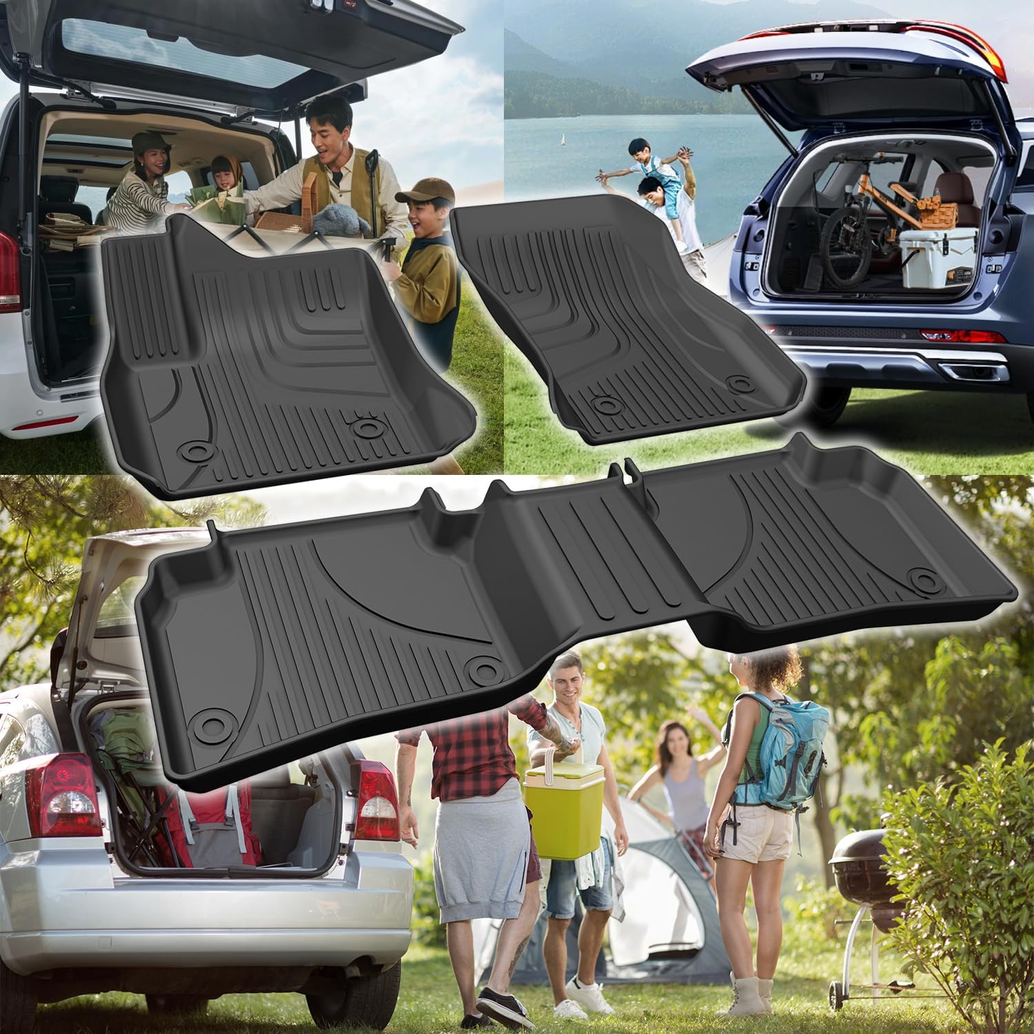 AOMSAZTO Floor Mats Compatible with Cadillac XT4 2019-2026, Front & Rear Row Floor Liners & Cargo Liner & Seat Back Mats, All Weather Protection Custom Fit Full Coverage Waterproof XT4 Accessories - Image 8