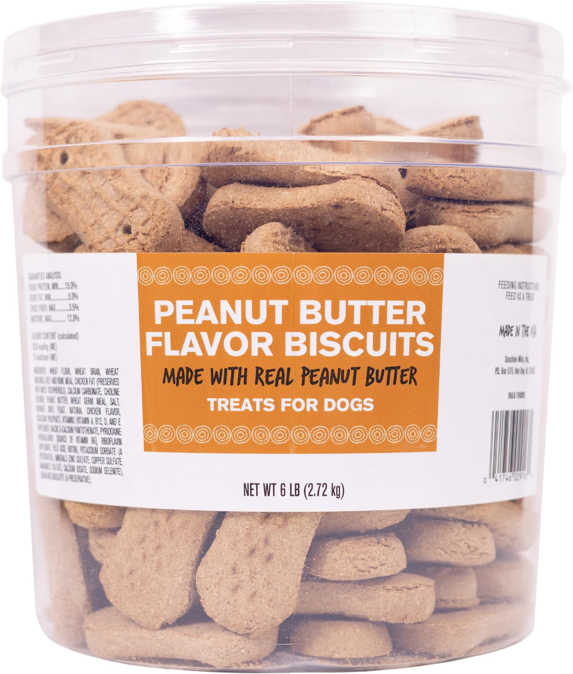 Sunshine Mills 02916 Peanut Butter Biscuit, 6-Pound