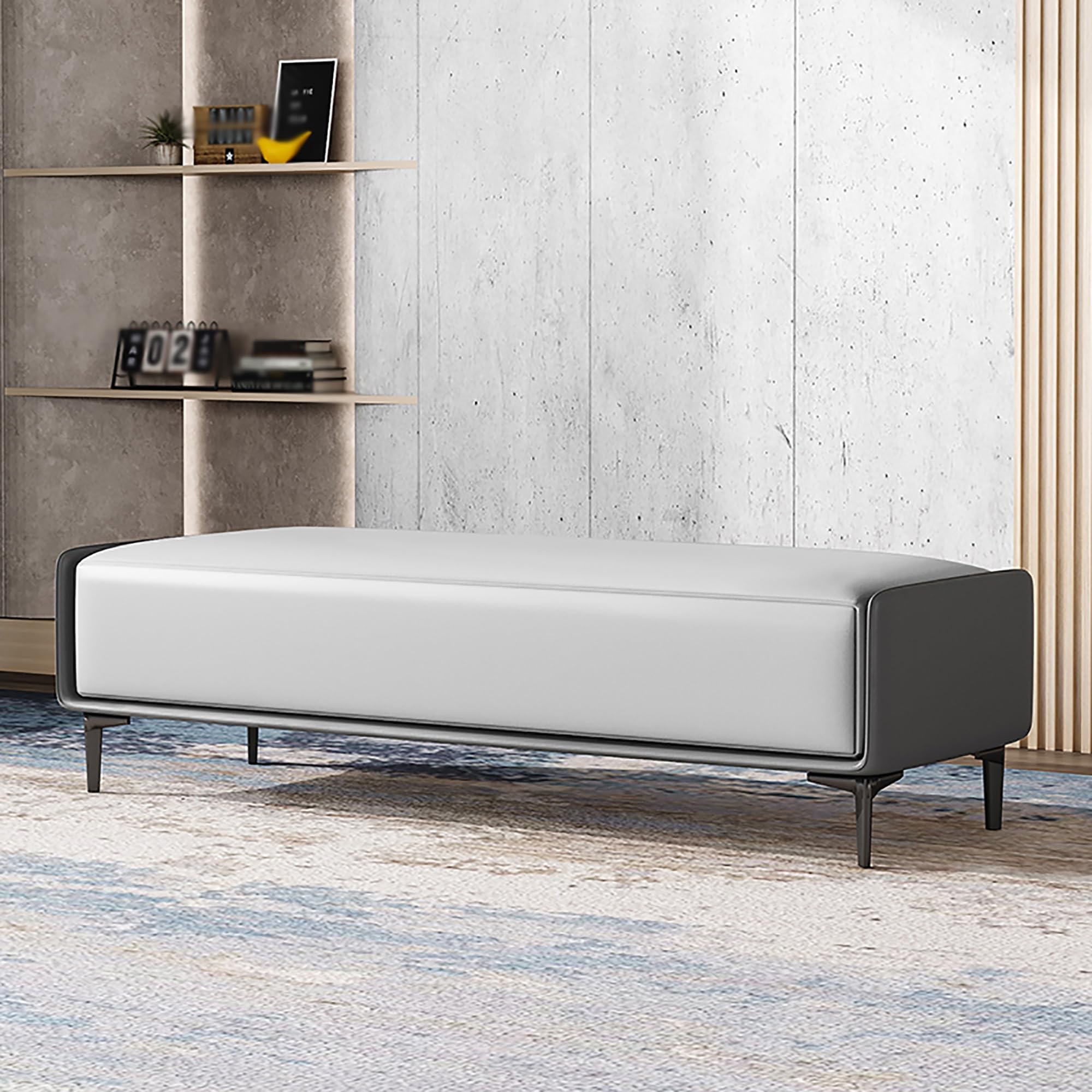 Banc de rangement avec coussin pour gagner de la place et ranger les chaussures