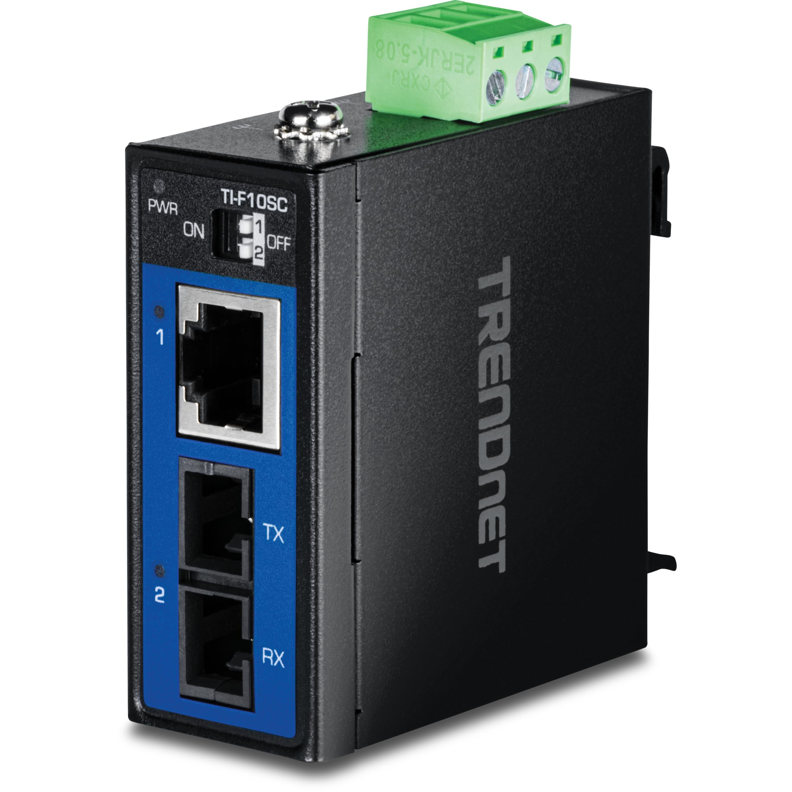 TRENDnet Industrial 100Base-FX Multi-Mode SC Fiber Converter,TI-F10SC