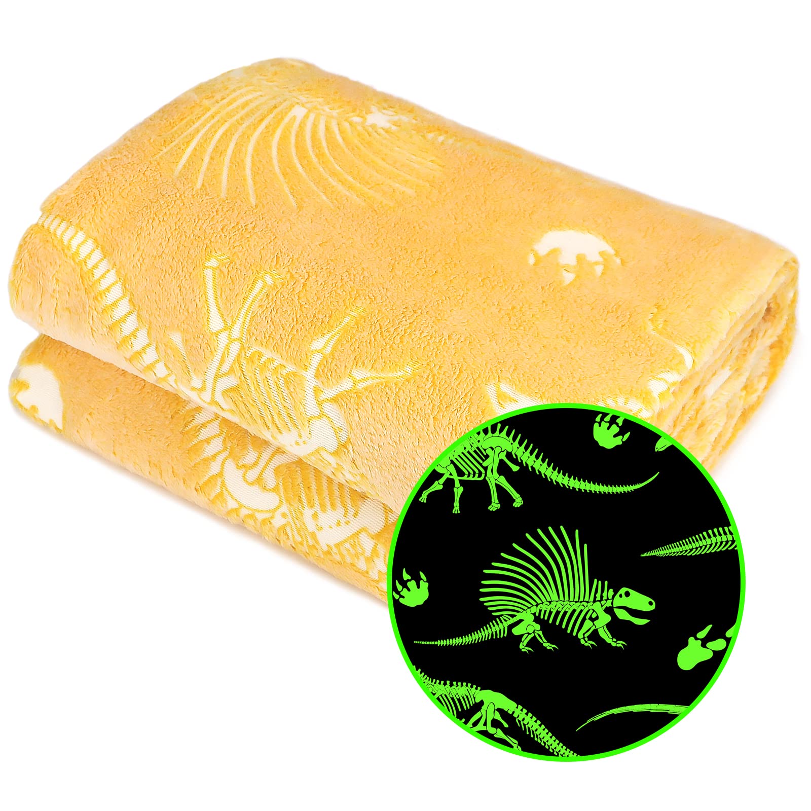 Glow in the Dark Dinosaur Blanket - Kids Gift -8