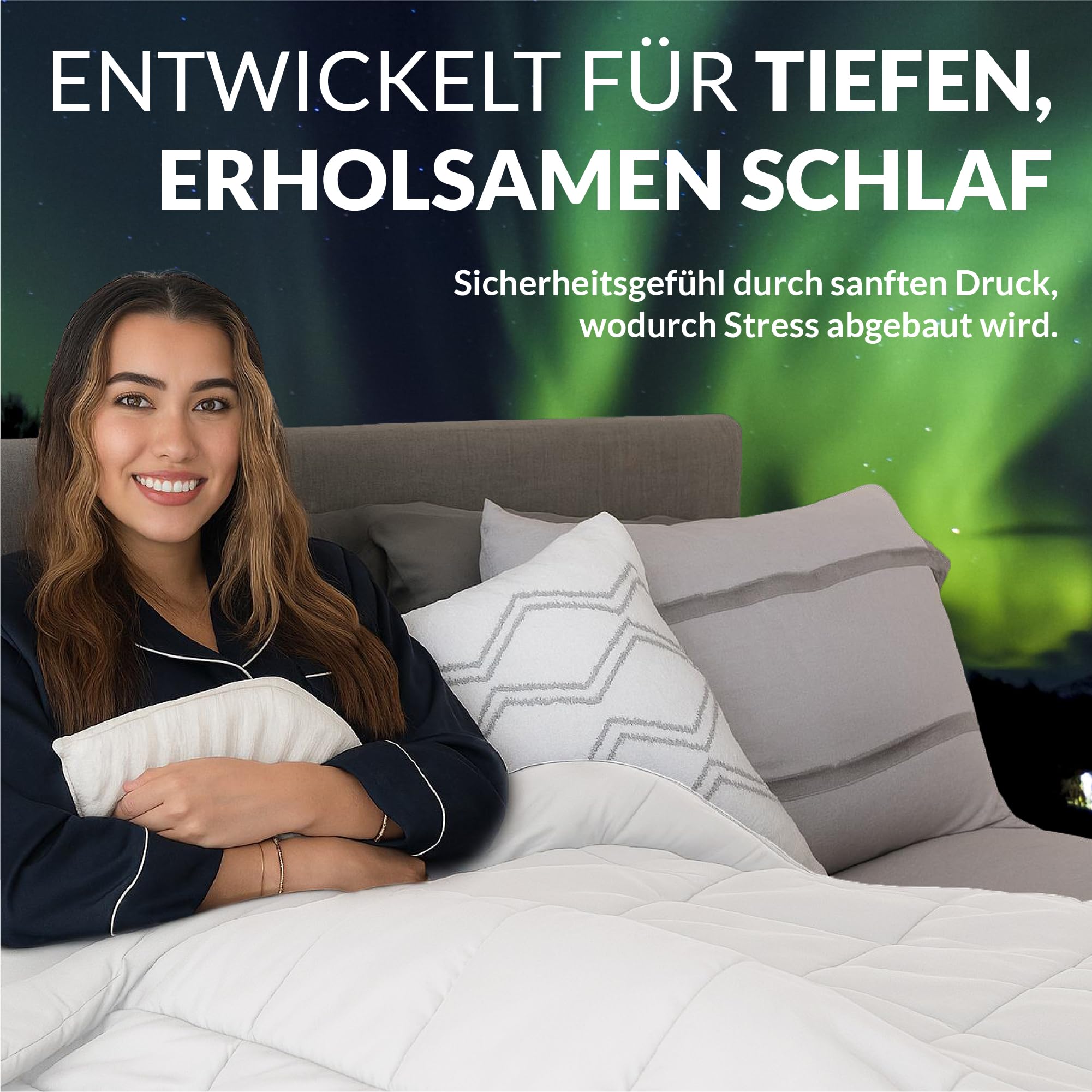 Polar Night Gewichtsdecke 150x200 cm 5kg 100% Baumwolle Oeko-TEX Standard