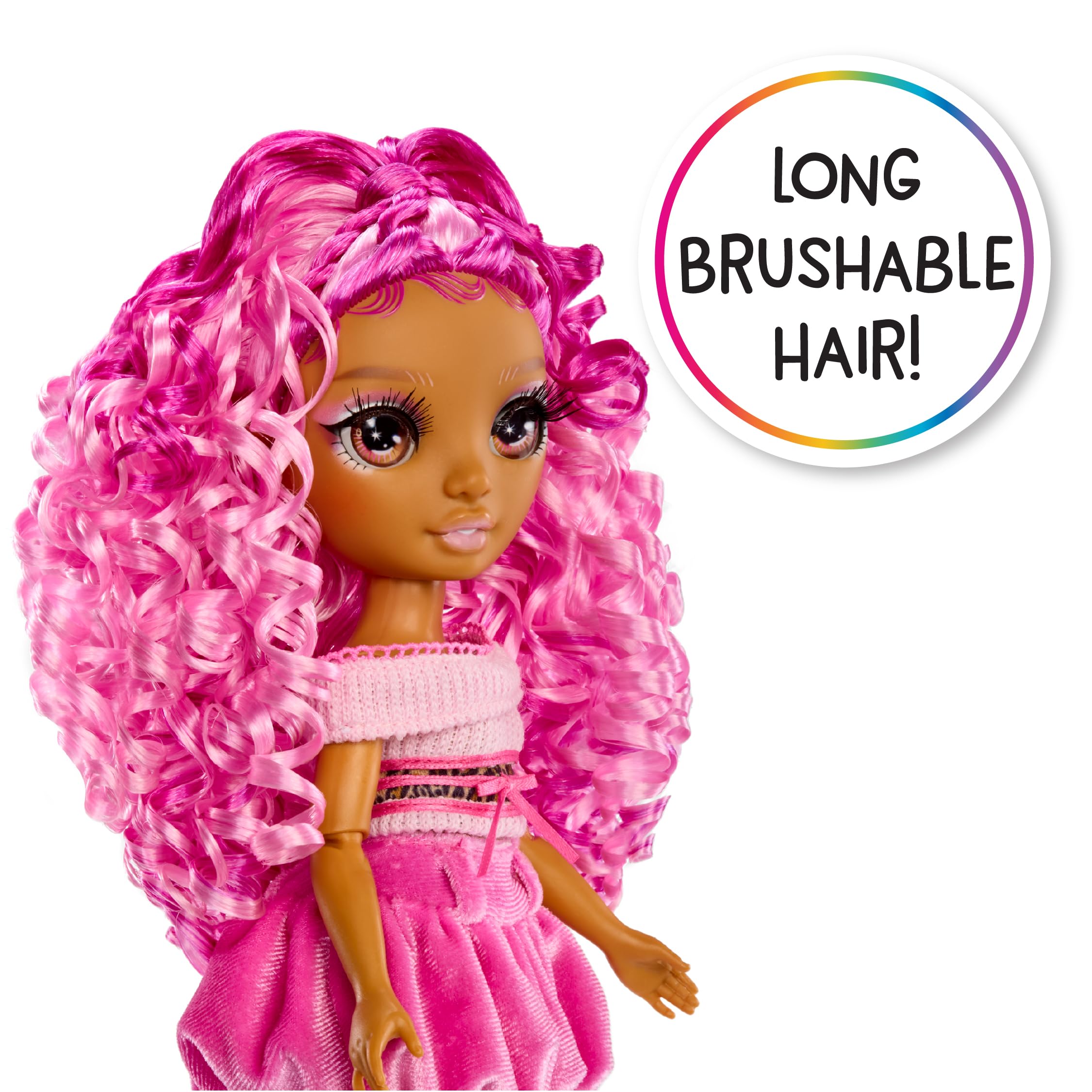 Rainbow High Sparkle & Shine Doll, Leilani, 28cm Fashion Doll with Pink Hair and Magic Bubbles in Legs, Colour, Style, Play - Image 4