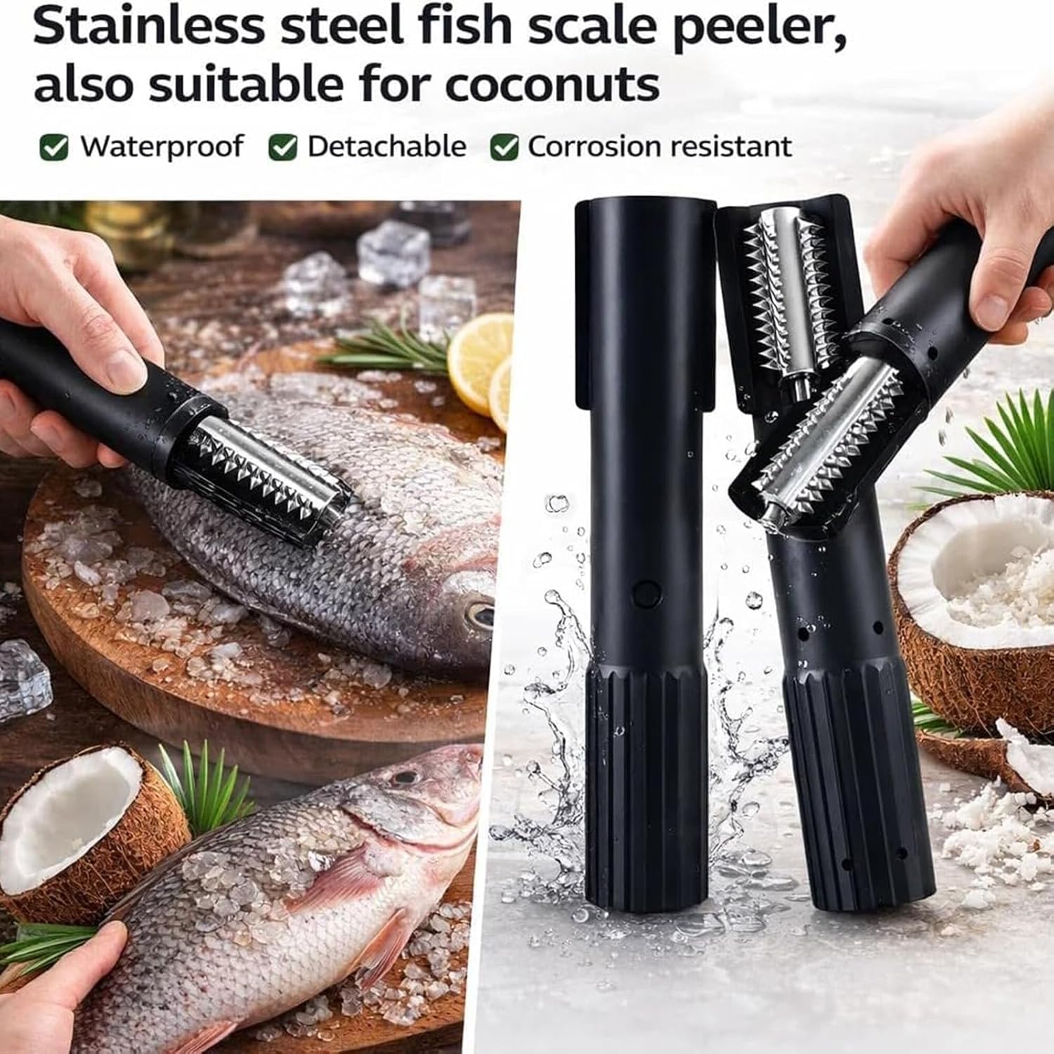 Electric Coconut Grater Machine Wireless Electric Coconut Scraper Electric Roller Peeler Shredder Multi-Purpose Electric Grater For Effortless Coconut Prep And Fish Scales (Grey)