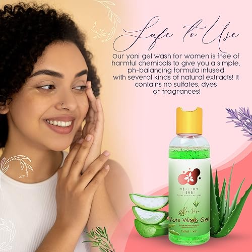 Miniatura 6 de Yoni Feminine Care Gel Wash (5 onzas) Higiene Olor Limpiador, Apoyo Menstrual, Restaura el equilibrio del PH, alivia la picazón y el ardor, mezcla
