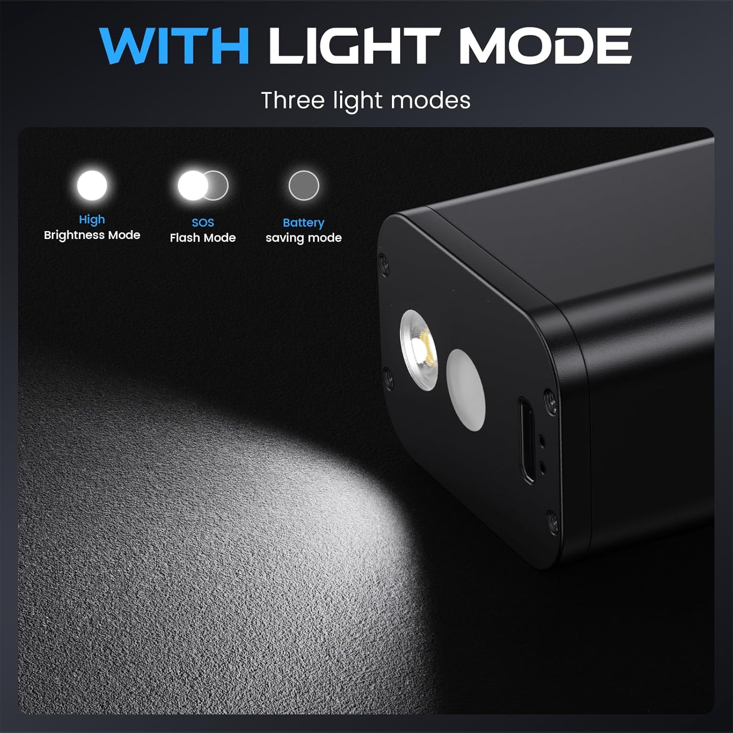 Compressed Air Duster- Mini Blower 3-SpeedAdjustable High-Speed Aluminum Alloy HairDryer,150000RPMElectric Air Duster Blower with Flashlight functionality dusters for Cleaning-Jet Dry Blower-Black