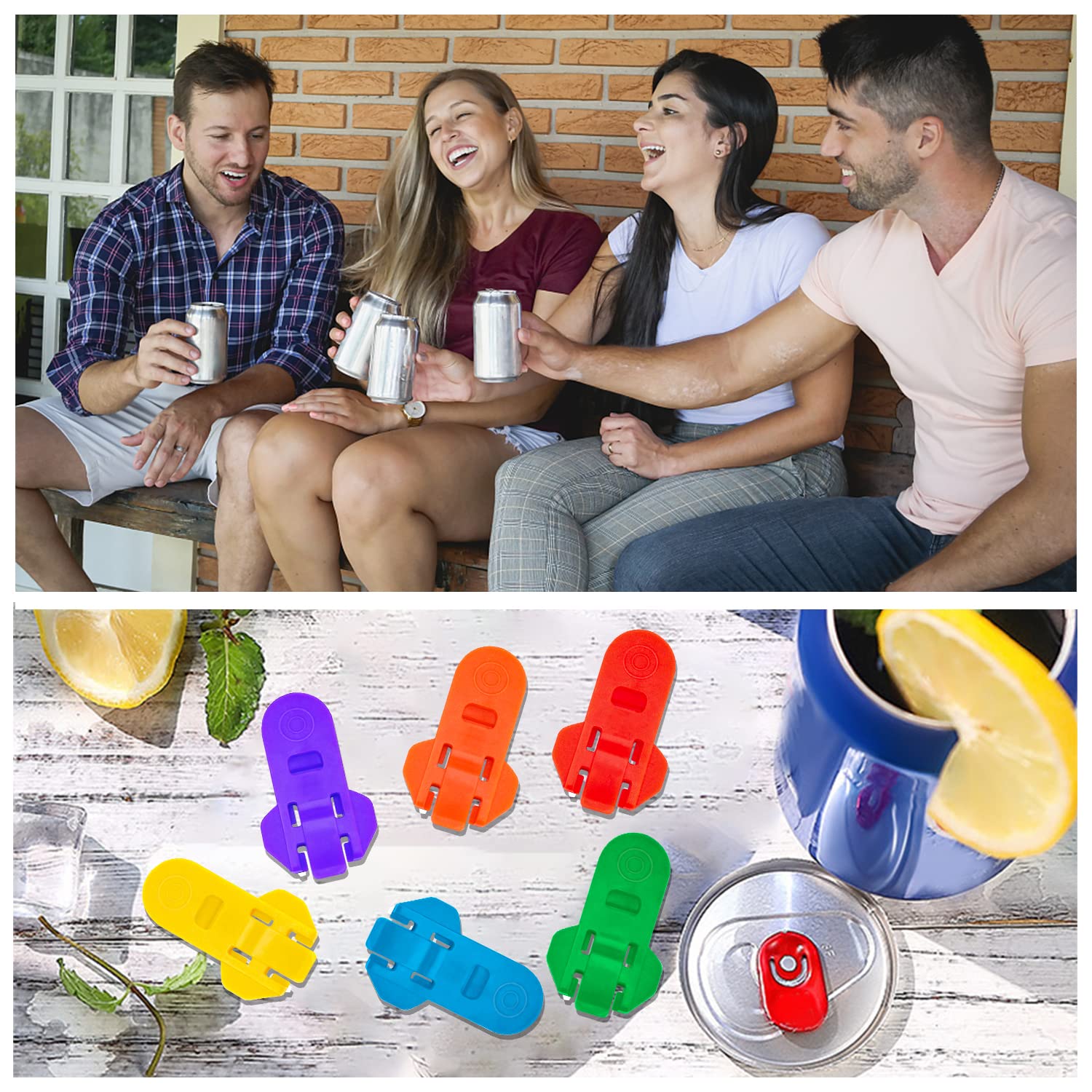 Protection Boisson Lot De 4 Couvercles Réutilisables Pour Canettes