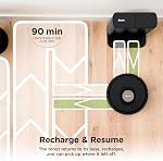 Aspirateur robot Shark AV2501AE AI avec base auto-vidante XL HEPA, Sans sac, Capacité de 60 jours, Navigation LIDAR, Parfait pour les poils d'animaux, Compatible avec Alexa, Connecté Wi-Fi, Tapis et sols durs, Noir