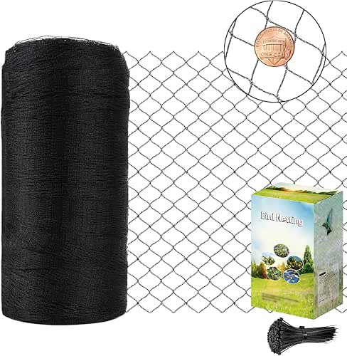 POYEE 10x10ft Bird Netting, 1/2 inch Mesh, Heavy Duty Garden