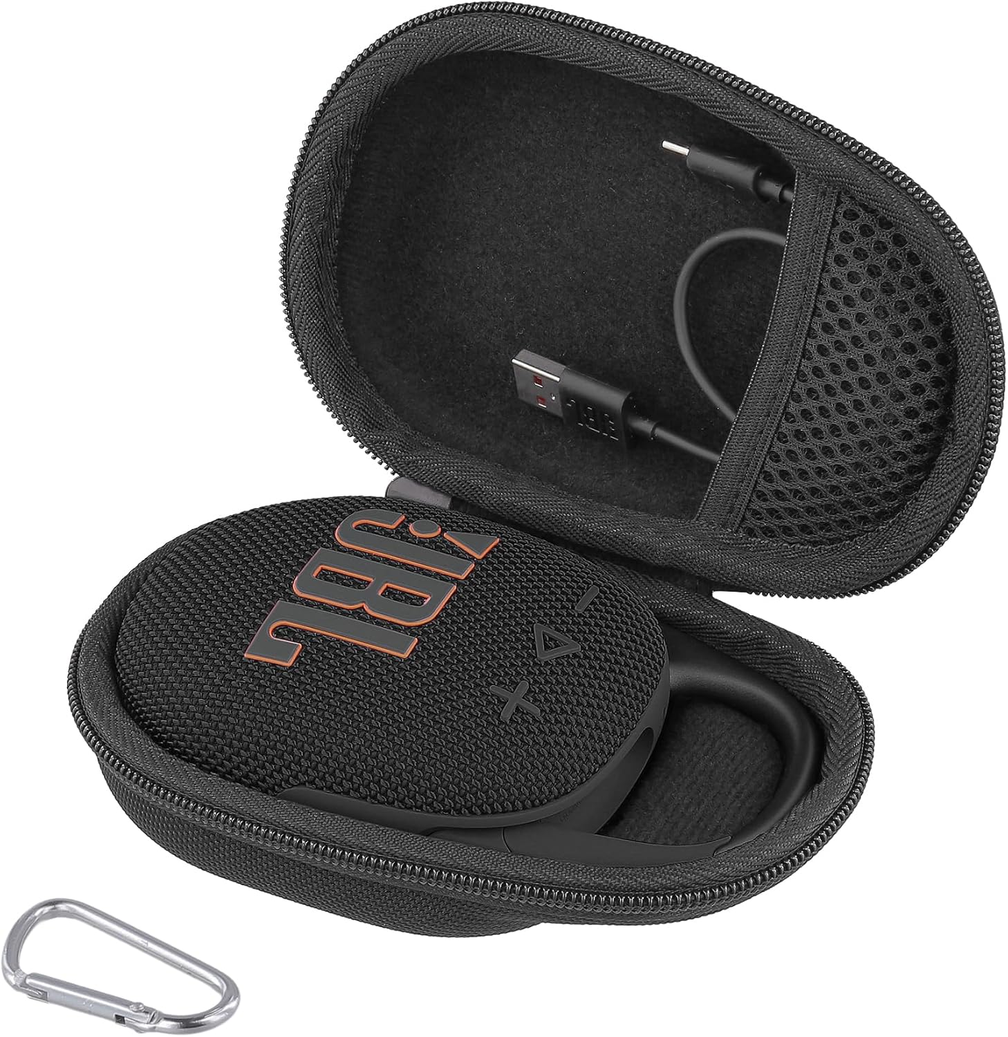 co2CREA Hard Carrying Case Replacement for JBL Clip 5 Waterproof Portable Mini Speaker (Black Case) - Image 2