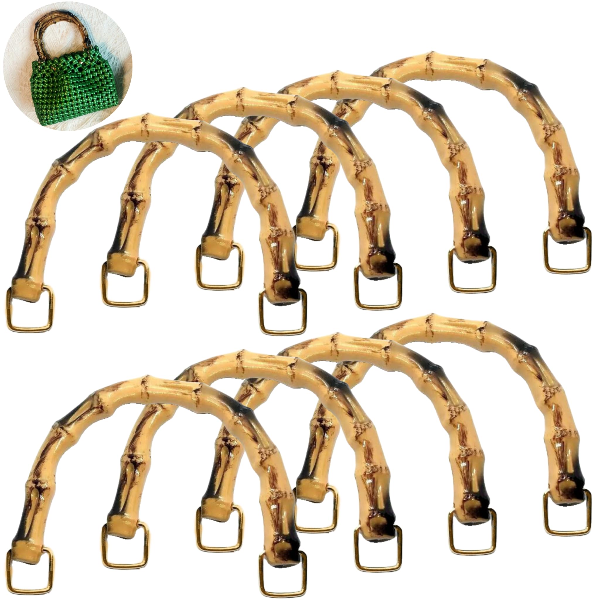 【ハンドメイド】ハンドバッグ バンブー 持ち手　#B323 Amazon.co.jp: バッグの持ち手 バンブーハンドル 持ち手 DIY