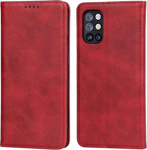 Miniatura 9 de iCoverCase Funda tipo cartera para OnePlus 8T con soporte para tarjeta de crédito, piel sintética magnética de alta calidad, función atril, función