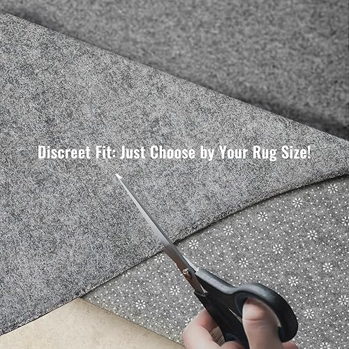 Miniatura 4 de Almohadilla de fieltro para alfombra con puntos de agarre, almohadilla antideslizante de 2 x 3 pies con respaldo de PVC, almohadilla acolchada de 16