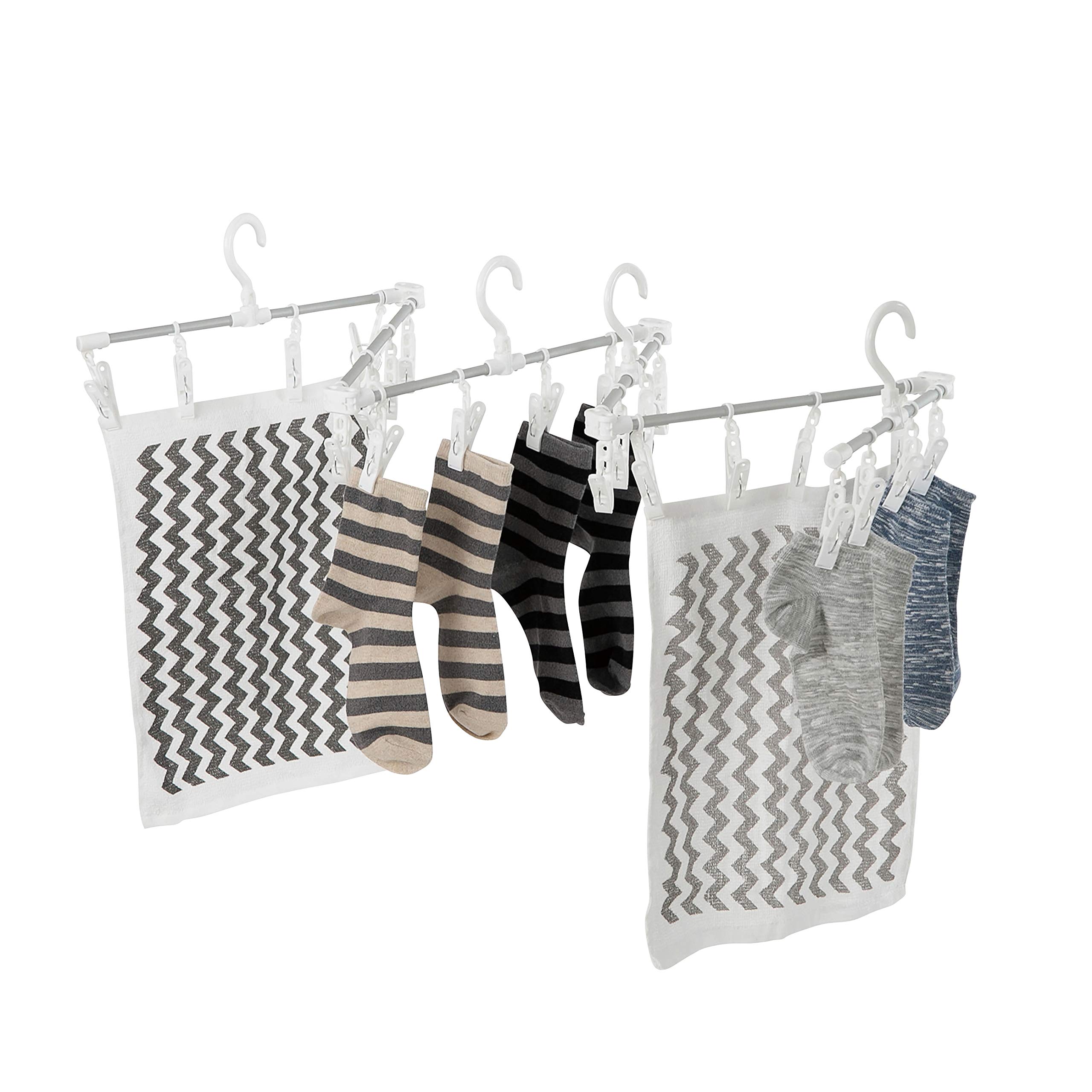 Towa Sangyo JD Laundry Clothes Drying Hanger, Aluminum Hanger for Drying Sheets, 24 Pinches, White, Approx. 81.7 x 0.7 x 7.5 inches (206 x 1.7 x 19 cm)