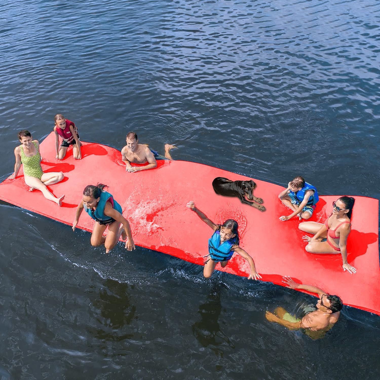 Floating Mat for Lake, 9/12/18 FT Floating Water Mat with Tear-Resistant XPE Foam, Lily Pad Floating Mat, Beach, Ocean, Pool