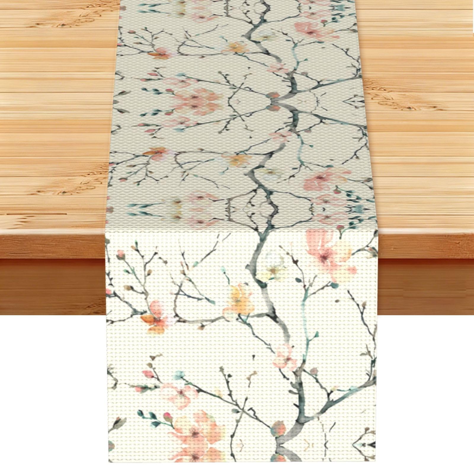 Ethereal Coral Branches Printed Table Runner 13 x 72, Wrinkle Resistant Decor for Dining Table Coffee Table Fireplace
