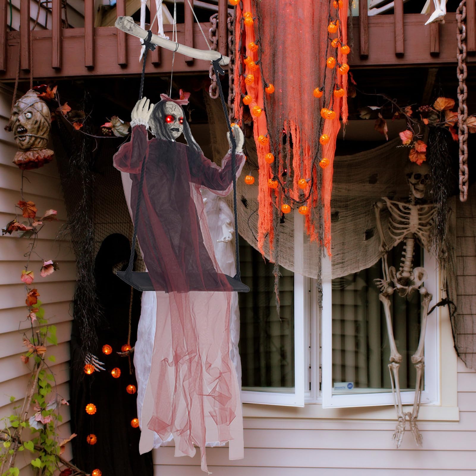 Dekoracje Halloween Rekwizyty Duchów z Przerażającymi Wyrazami Twarzy