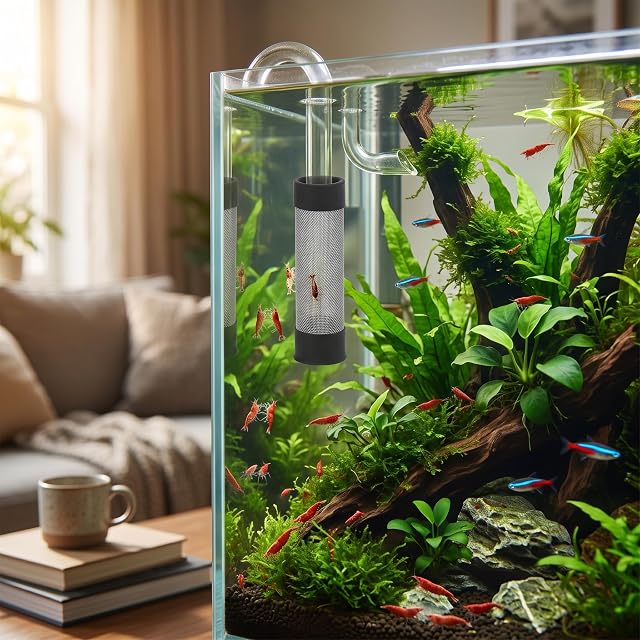 Foto 3 de 8 de Malla de Filtro para Acuario, Protector de Entrada de Agua para Peces y Camarones, Diámetro Interior 18mm