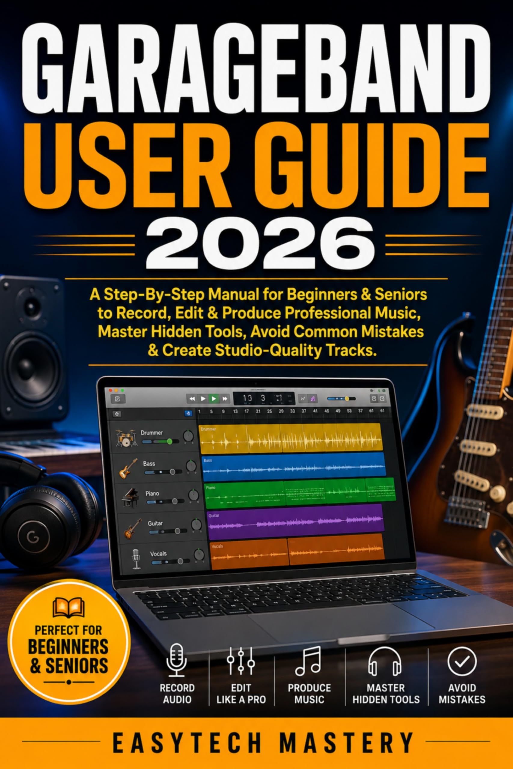 Guide GarageBand 2026 manuel en anglais pour débutants et seniors