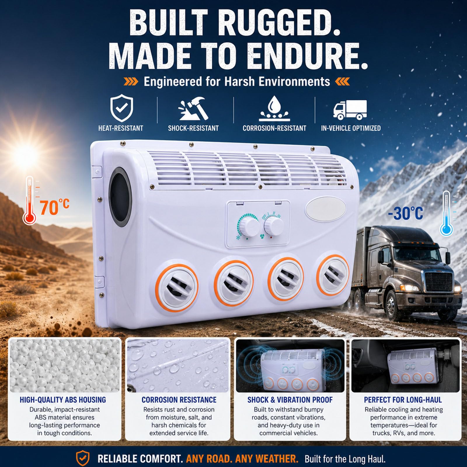 12v/24v Samochodowy Elektryczny Klimatyzator Dachowy Do Rv, Klimatyzator Elektryczny Dc, MożLiwość MontażU Na Suficie Kabiny Lub Na śCianie Bocznej B24VManualModel
