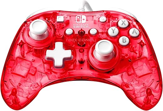 PDP Officially Licensed Nintendo: Rock Candy Wired Controller – Stormin Cherry (Switch)