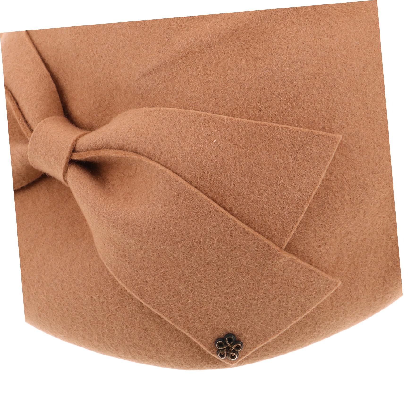 Hohopeti Sombrero de Lana para Mujer Francés Vintage Khaki Cálido Otoño Invierno para Eventos Formales y Fiestas