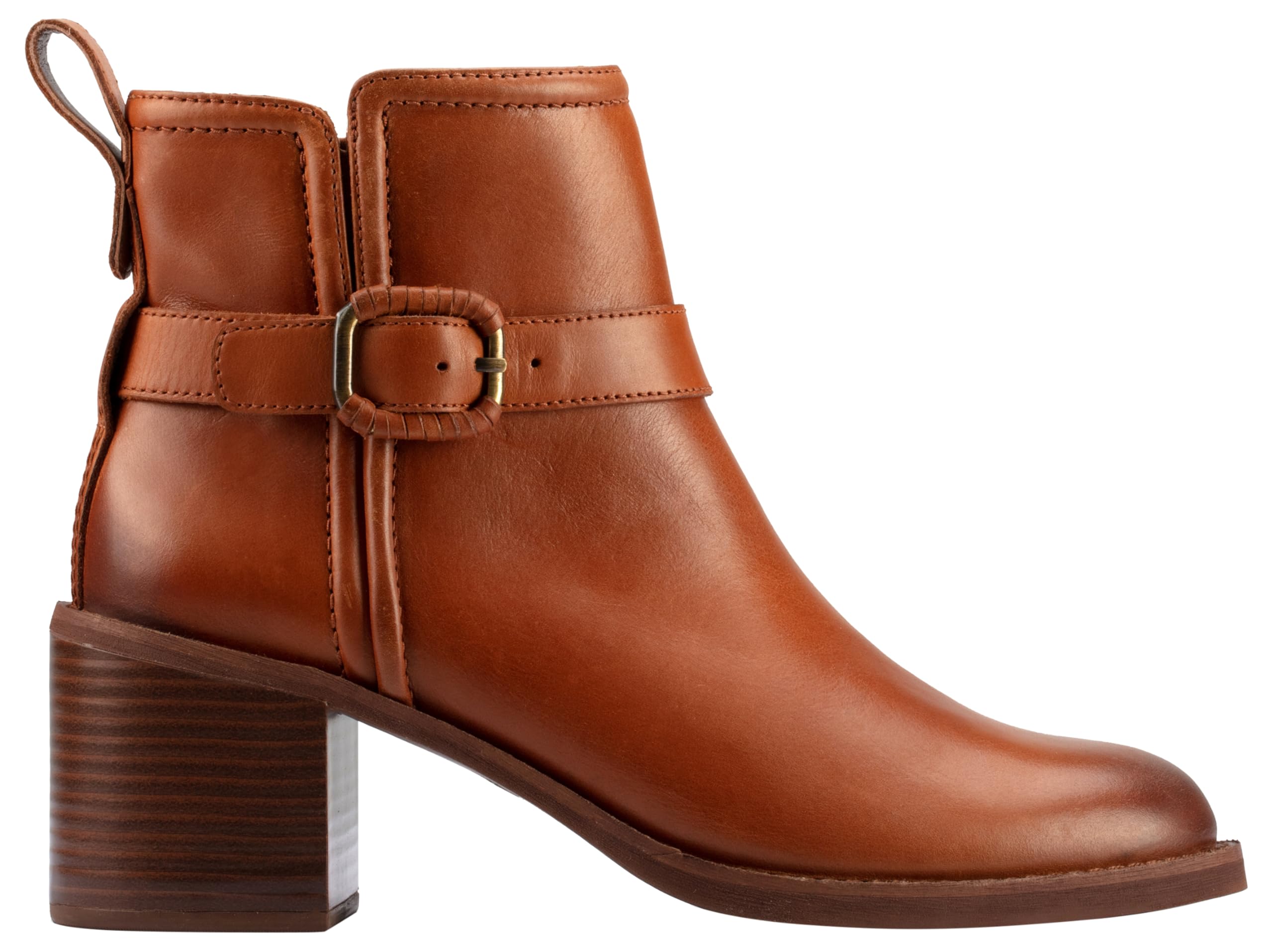 Clarks Women's Chamberly Trim Combat Boot, Mid Tan Lea, 7 UK